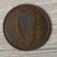 Ирландия 1 пени 1928  е233, снимка 2 - Нумизматика и бонистика - 35301904