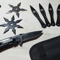 Нож , комплект от 4 остриета и Японски звезди, снимка 2 - Ножове - 42763729