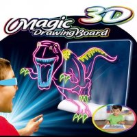 3D Детска дъска за рисуване 3D Magic Drawing Board с LED светлини, снимка 1 - Рисуване и оцветяване - 31154626