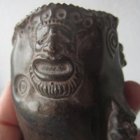 Стара чаша керамика, с театрални маски , снимка 7 - Други - 31812717