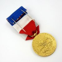 Франция-Почетен медал на труда 3-та степен-Оригинал-Позлата-Сребро, снимка 4 - Колекции - 34358615