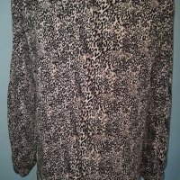 Ватирана блуза в леопардов принт "Pieces"® / голям размер , снимка 4 - Блузи с дълъг ръкав и пуловери - 30501313