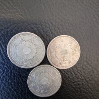 Япония 50 сен 1922.23.24.25.26 години  пълна колекция от Тайшо ера сребърни монети от колекция, снимка 4 - Нумизматика и бонистика - 44508335