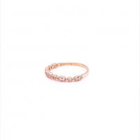 Златен дамски пръстен 1,28гр. размер:57 14кр. проба:585 модел:10089-5, снимка 2 - Пръстени - 38386497