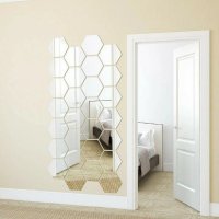 Комплект шестоъгълни огледала декоративен стикер огледало във формата на шестоъгълен за стена, снимка 15 - Декорация за дома - 36630185
