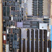 Първата дънна платка с керамичен процесор 2 8 6 колекционерска антика, снимка 1 - Антикварни и старинни предмети - 42726388