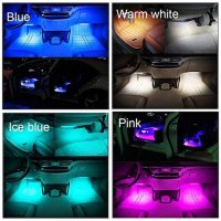 LED ленти Automat, За вътрешно осветление на кола, 8 цвята, RGB, Дистанционно, снимка 4 - Аксесоари и консумативи - 31761530