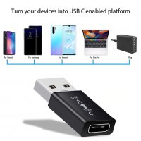 Преходник адаптер USB 3.0 към USB Type-c + Гаранция, снимка 9 - Други - 32205245