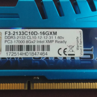 2x8GB DDR3 2133MHz F3-2133C10D-16GXM Memory RAM G.Skill Ripjaws, снимка 2 - RAM памет - 44706988