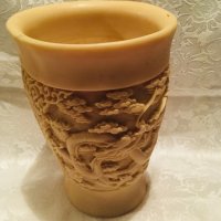 старинна ръчно гравирана азиатска ваза , снимка 3 - Вази - 31757155