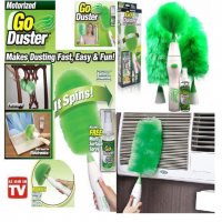 Електрическа четка за почистване на прах Go Duster с 3 накрайника, снимка 4 - Прахосмукачки - 31420965