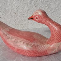 Авторска дърворезба - розова птица, снимка 2 - Статуетки - 34514213