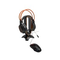 Стойка за слушалки Canyon CND-GWH200B RGB Gaming 3 в 1 стойка за слушалки Bungee и Хъб за 2 USB-A, снимка 5 - Друга електроника - 31361241