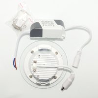 LED панел за вграждане - кръг, 6W бяла светлина с LED драйвер, снимка 2 - Лед осветление - 38164605