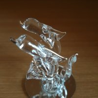Нова изящна стъклена фигурка делфини , снимка 3 - Статуетки - 30097401