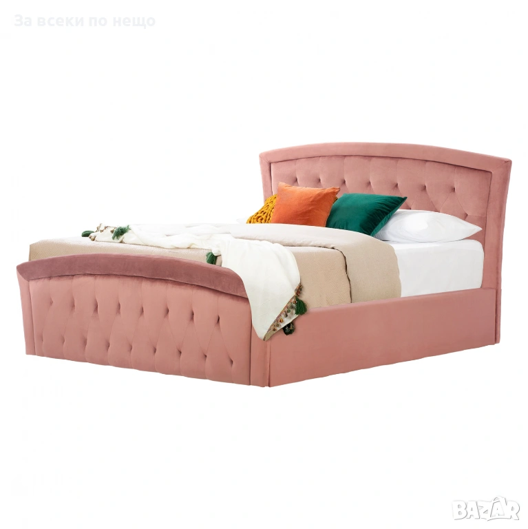 Спалня Оделия 160х200 см - розова Код P1847, снимка 1