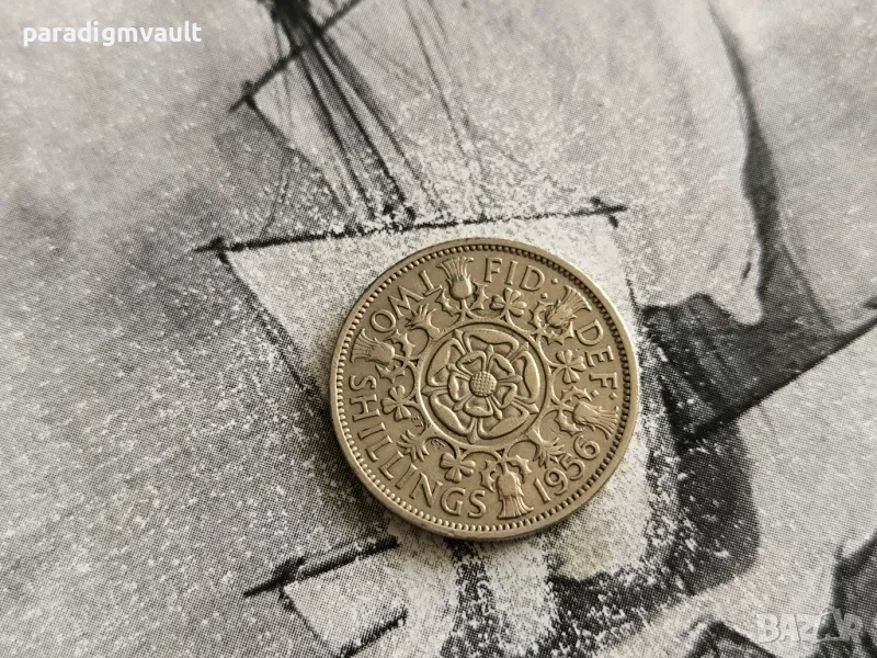 Монета - Великобритания - 2 шилинга | 1956г., снимка 1