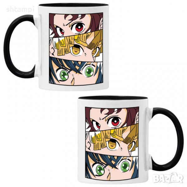 Чаша Demon Slayer Trio,Керамична Чаша, Кафе Чай, Игра,Изненада,Подарък,Повод,Празник,Рожден Ден, снимка 1
