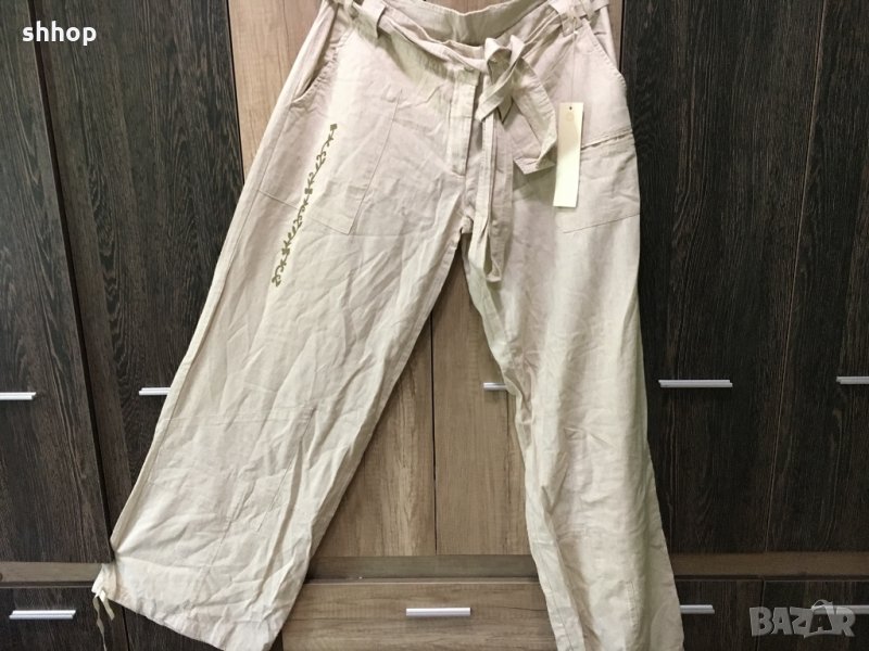 Нов ленен панталон Isabell Kristensen - 42, снимка 1