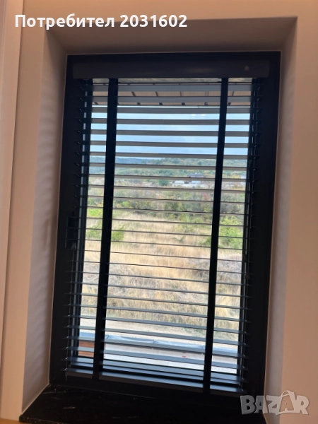 НОВИ Дървени щори с ширит, черни, 50мм, снимка 1