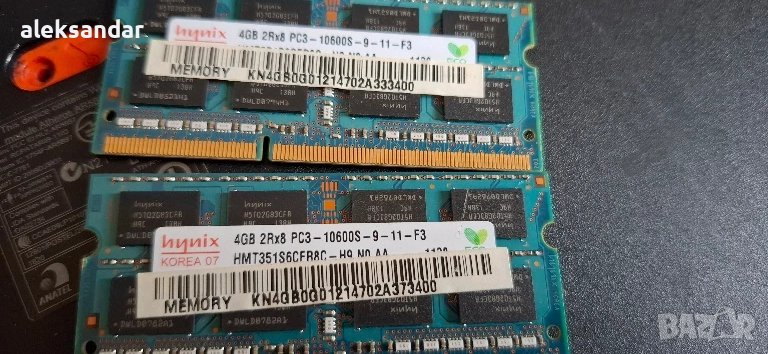 Памет SODIMM Лаптоп Hynix 8GB PC3-10600 DDR3 1333MHz, снимка 1