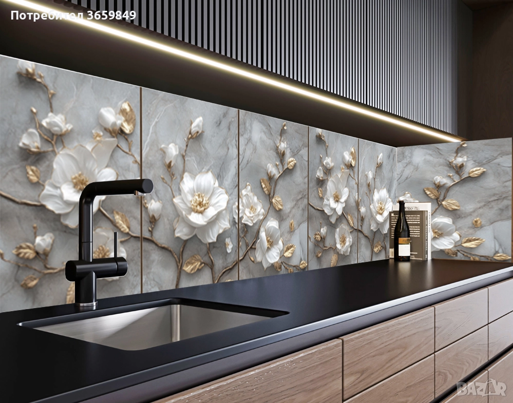 Гръб за кухня от 8 мм МДФ с принт, снимка 1