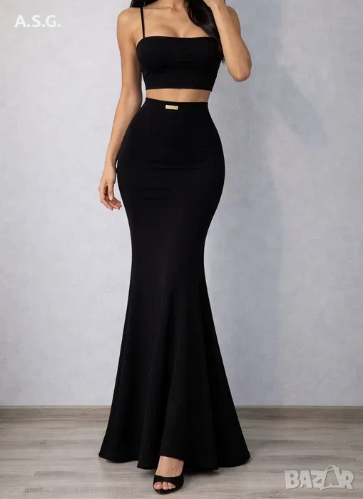 Черна дълга пола, снимка 1