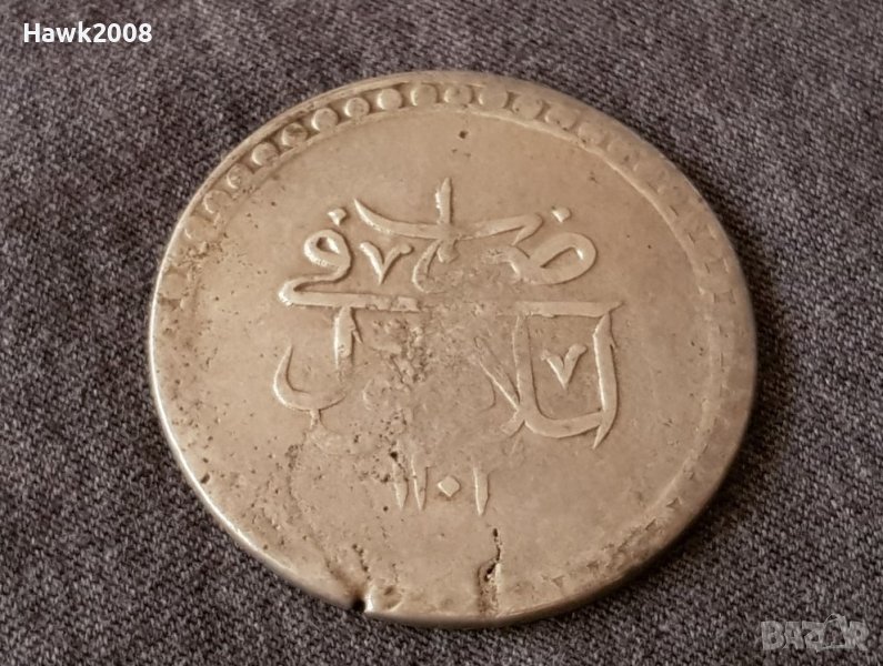 Османска Турция 80 пара 1203 РЯДКА година 1 Селим III сребро, снимка 1
