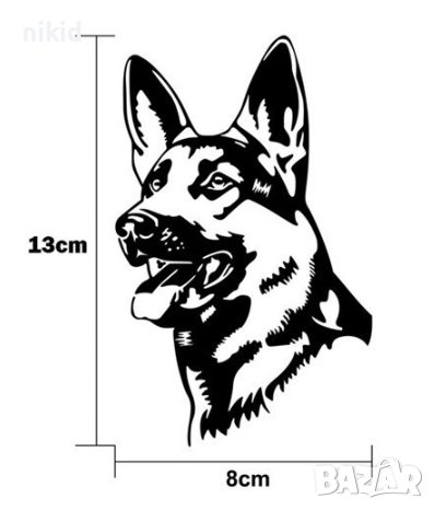 Немска Овчарка куче 3D стикер лепенка за автомобил кола, снимка 1