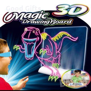 3D Детска дъска за рисуване 3D Magic Drawing Board с LED светлини, снимка 1