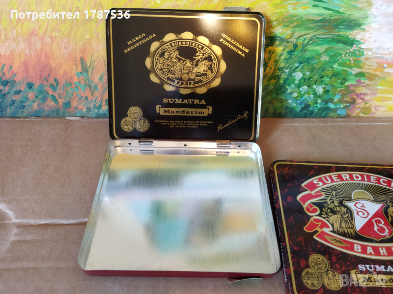 Четири метални цигарени кутийки за колекции, снимка 1