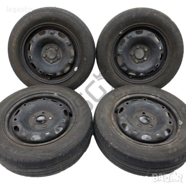 Стоманени джанти 5x100 с гуми R14 Volkswagen Polo IV (9N) 2001-2009 ID:111579, снимка 1