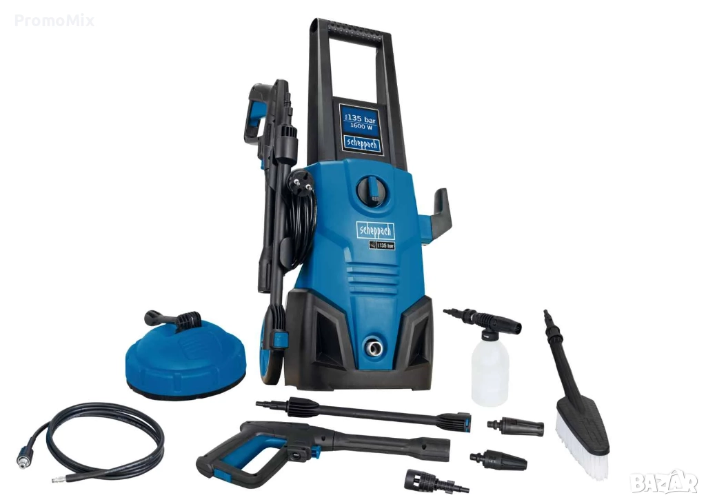 Водоструйка Scheppach HCE1600 1600W 135bar 408лч, снимка 1