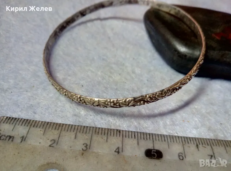 РАЗКОШНА СТАРИННА ФЛОРАЛНО ОРНАМЕНТИРАНА АР НУВО СРЕБЪРНА ГРИВНА СРЕБРО ВИСОКА ПРОБА 48408, снимка 1