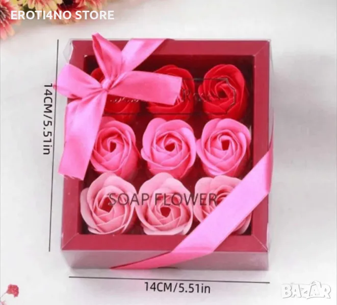 Подаръчна кутия сапун от рози, снимка 1