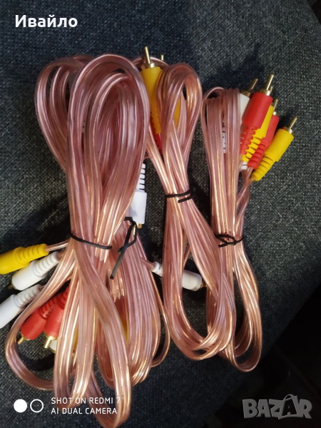 Кабел 3 чинча - 3 чинча 1.5м, снимка 1