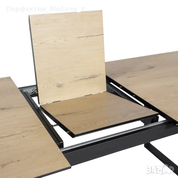 Трапезна разтегателна маса за до 12 човека/200см-бук,метал,здрава,удобна,стабилна,налична!, снимка 1