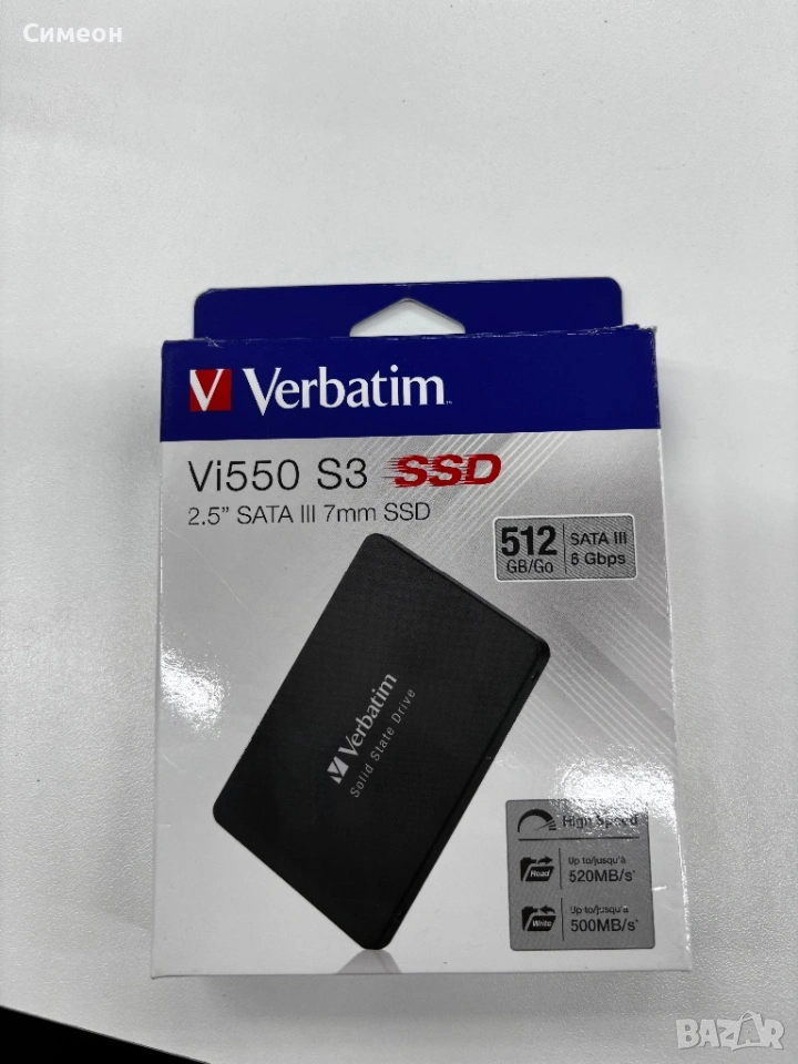 512 GB SSD Вътрешен диск Verbatim Vi550 S3, снимка 1
