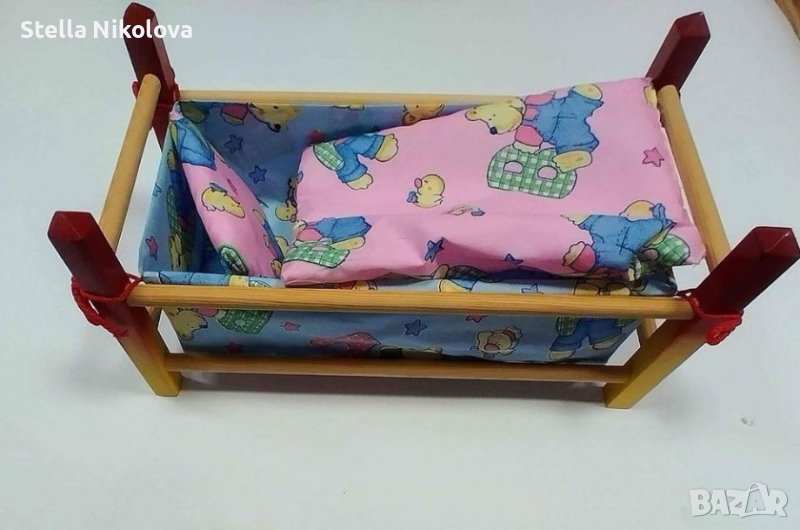 Дървено легло за кукли, снимка 1