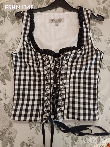 Топ в черно и бяло тип корсет, снимка 1