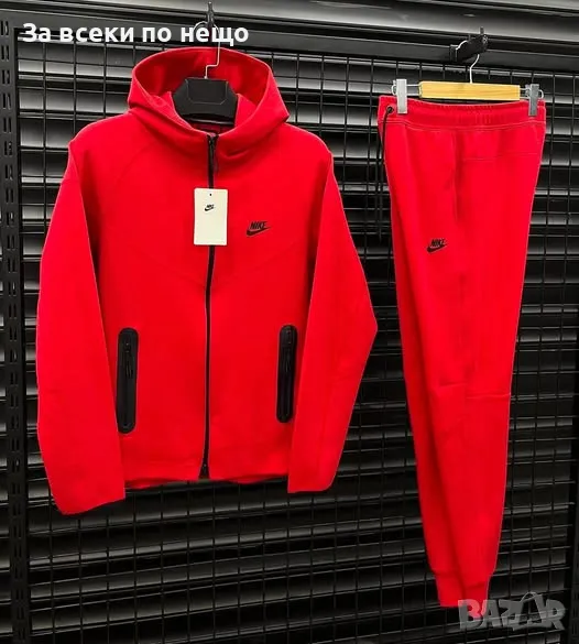Nike Мъжки Червен Спортен Комплект🔝Мъжки Спортен Екип В Червен Цвят Найк, снимка 1