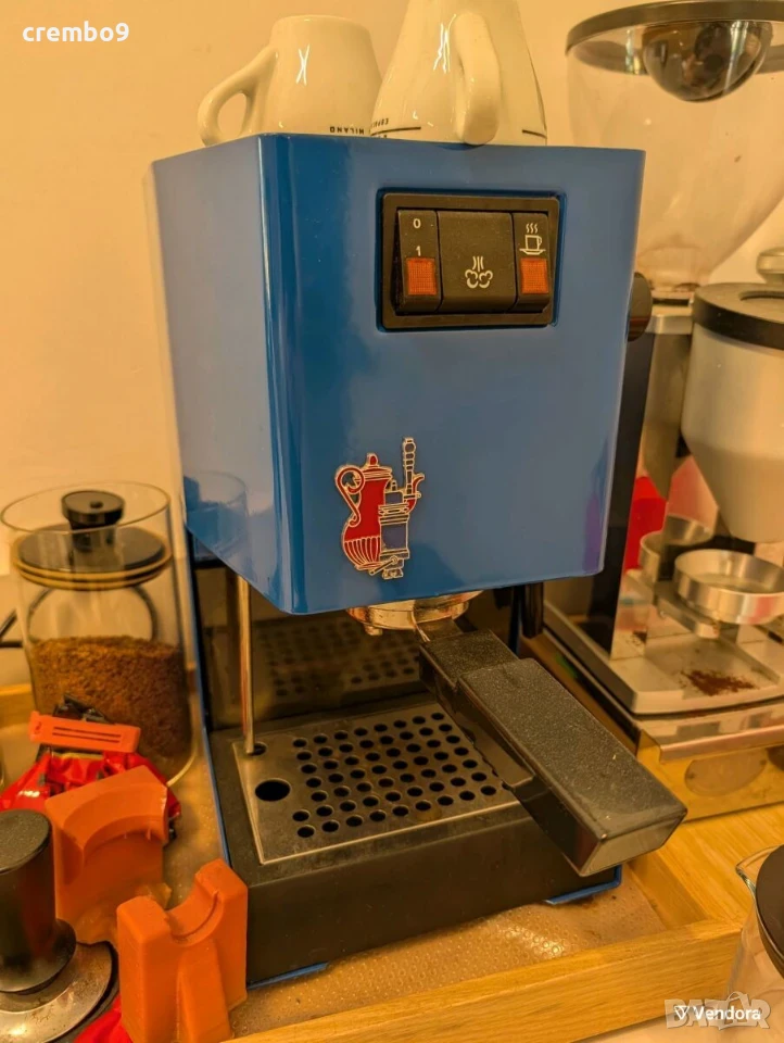 Gaggia Classic с мод Gaggiuino, синя, снимка 1