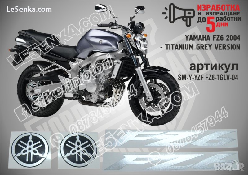 YAMAHA FZ6 2004 - TITANIUM GREY VERSION, снимка 1