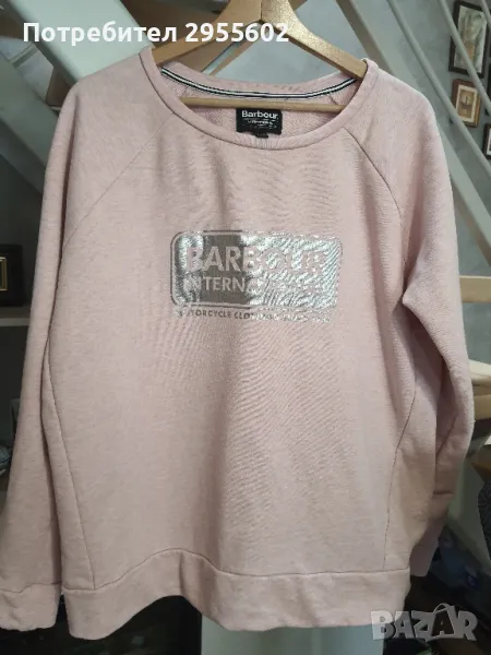 Barbour international бледорозов суитчър XL, снимка 1