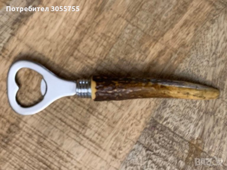 Стара,ретро,винтидж отварачка с рогова дръжка, снимка 1
