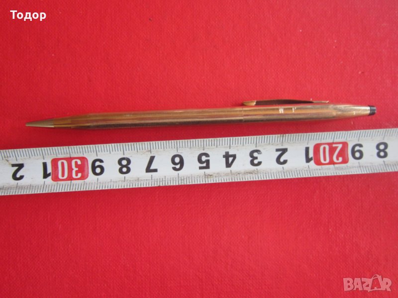Уникален позлатен молив писалка Кросс 20 микрона, снимка 1