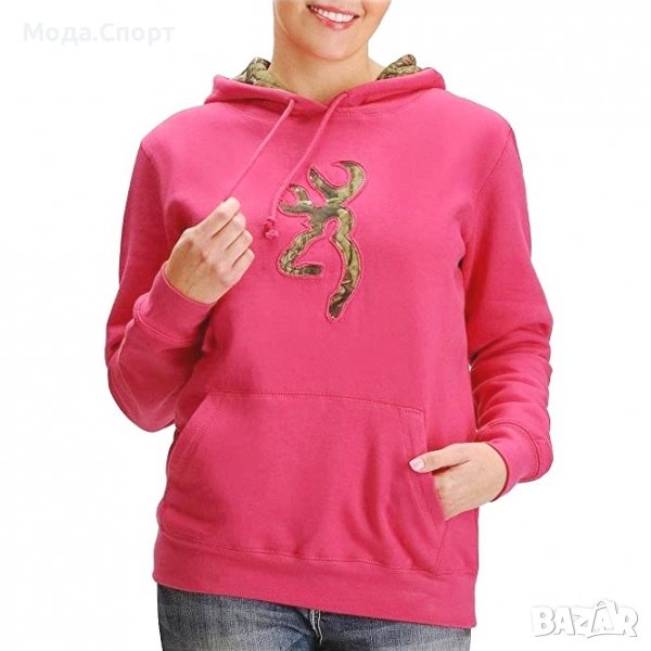 Browning Buckmark Hoodie Оригинален Суичър Ватиран Подплата Полар Като Нов (L), снимка 1