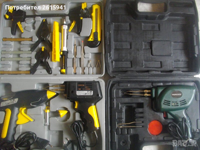 Нов 20 Части Немски Комплект Инструменти/Поялник/Пистолет Силикон-ТСМ/180W-Parkside-Ел.Поялник-Герм., снимка 1