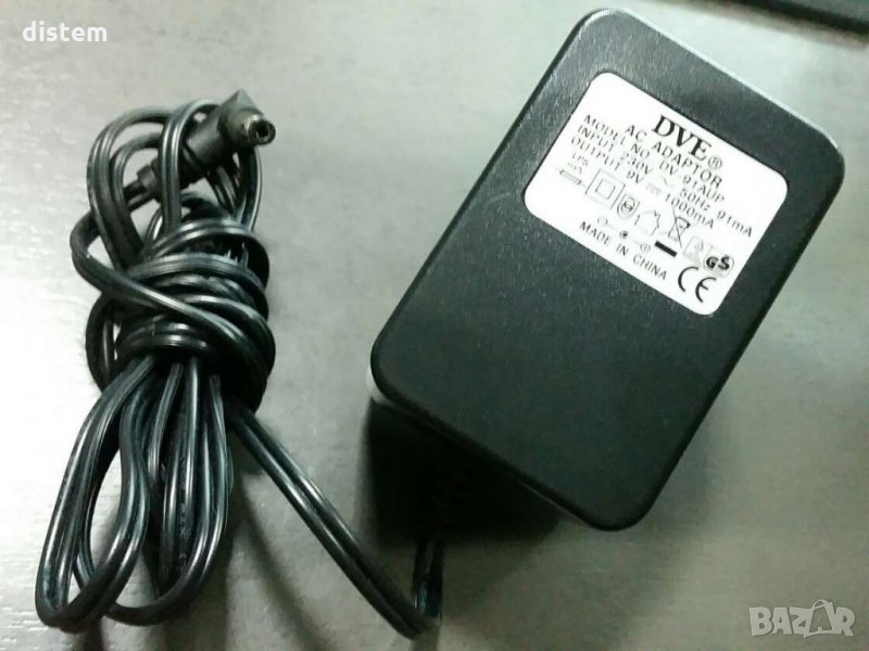 Адаптер DVE AC ADAPTER DV-91AUP 9V 1000mA, снимка 1