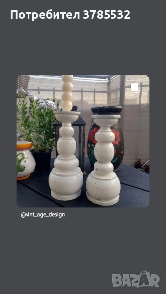 Дървени свещници , снимка 1